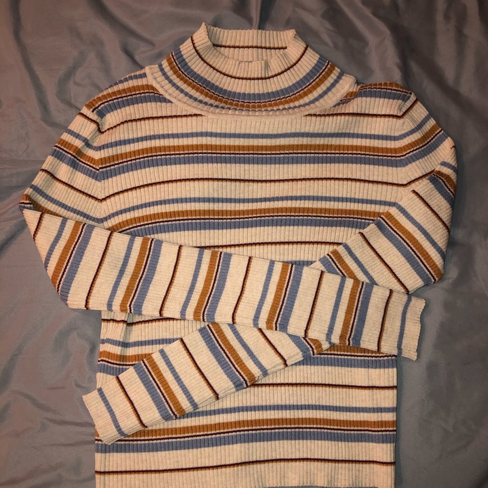 Pink republic striped turtle neck